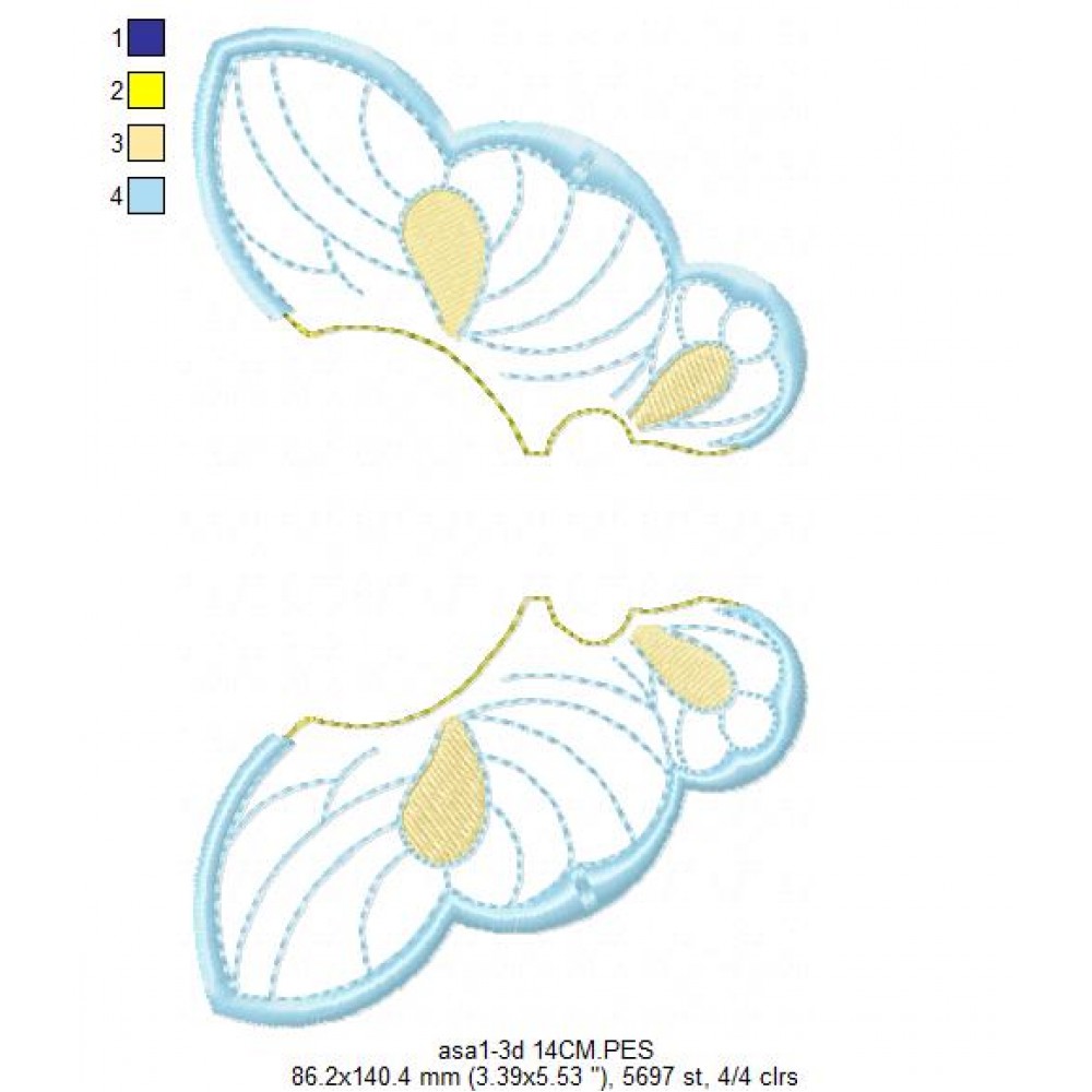 3D Floral Butterfly Embroidery Pattern Free