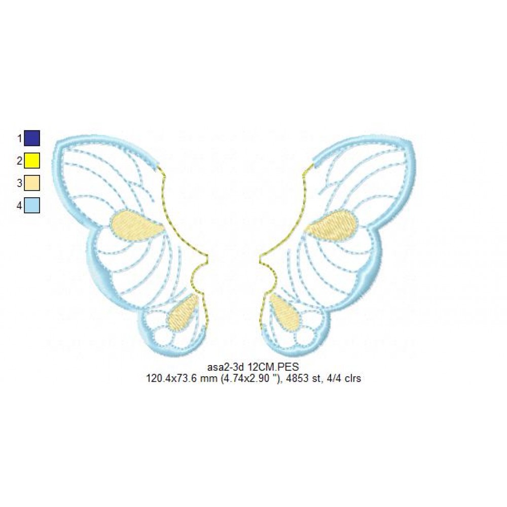 3D Butterfly Embroidery Pattern Free Download