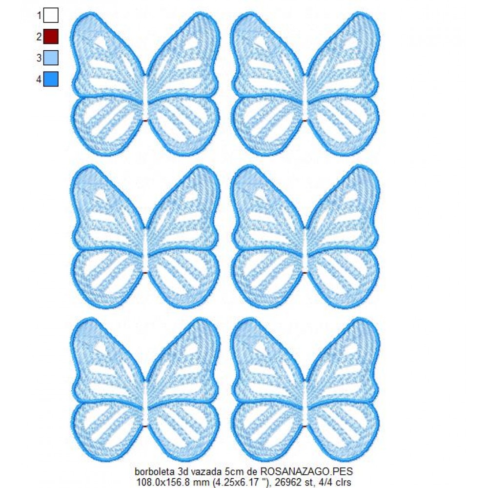 3D Butterfly Embroidery With Lovely Details