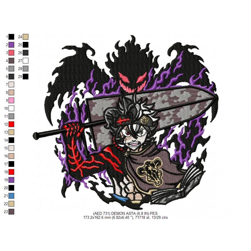 Black Clover Anime Demon Asta Character Design