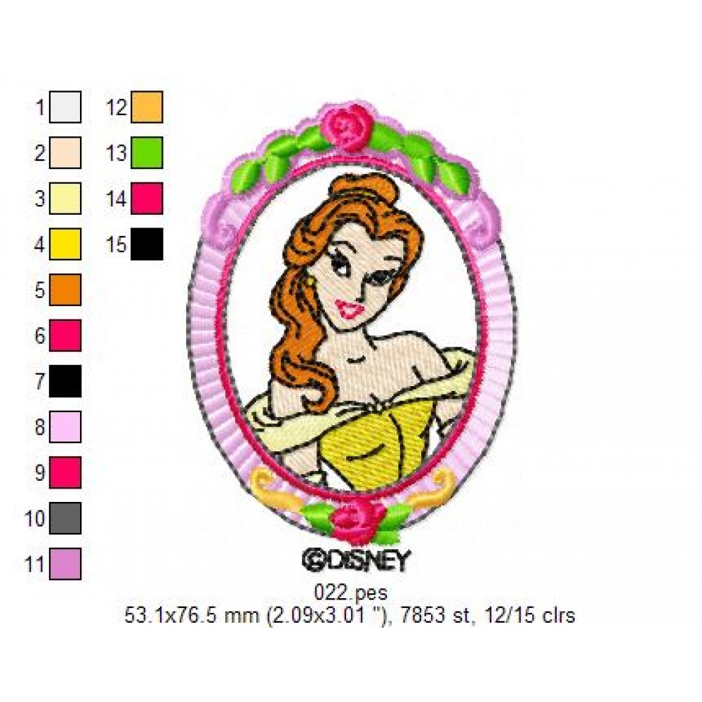 Beaming Baby Girls Cartoon Embroidery Design