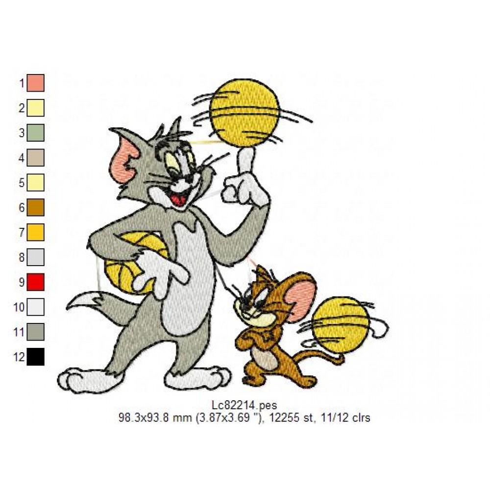 Tom and Jerry Embroidery Design 15